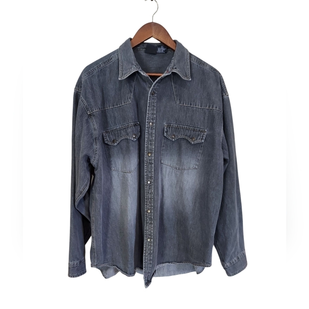 Y2K Bugle Boy Denim Long Sleeve Shirt
